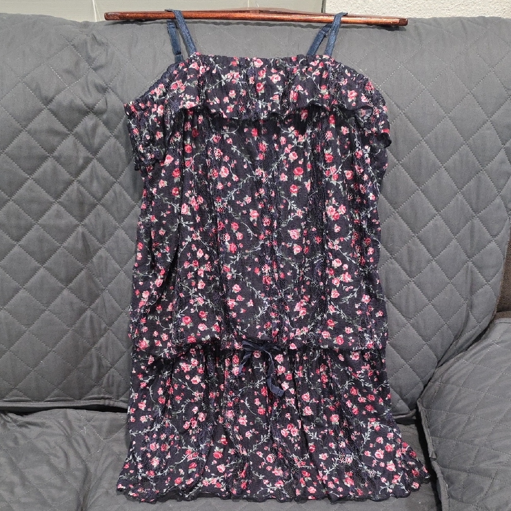 Michel Klein Floral Ruffle Mini Dress